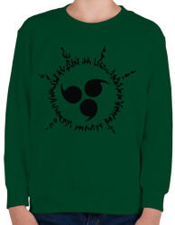 printfashion Sasuke átokpecsét - Gyerek pulóver - Sötétzöld (5674214)