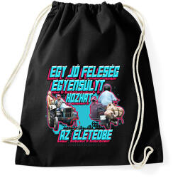 printfashion Egy jó feleség egyensúlyt hozhat az életedbe - Sportzsák, Tornazsák - Fekete (14664686)