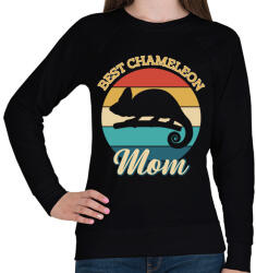 printfashion Chameleon Mom - Női pulóver - Fekete (10865150)