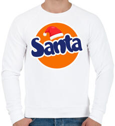 printfashion Fanta Santa - Férfi pulóver - Fehér (1979539)