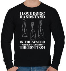 printfashion I love doing handstand - Férfi pulóver - Fekete (15908991)