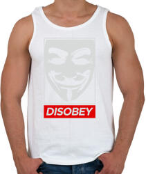 printfashion Disobey - Férfi atléta - Fehér (1317743)