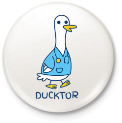 printfashion Ducktor - Kitűző, hűtőmágnes - Fehér (12479067)