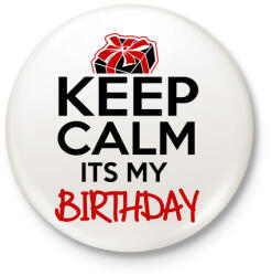 printfashion Nyugi, ez az én születésnapom - Kitűző, hűtőmágnes - Fehér (3078657)