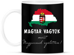 printfashion magyar vagyok - Bögre - Fekete (1752909)