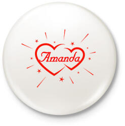 printfashion Amanda - Kitűző, hűtőmágnes - Fehér (11770902)
