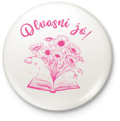 printfashion Olvasni jó! - Kitűző, hűtőmágnes - Fehér (16361919)