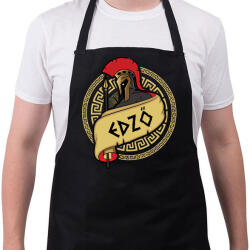 printfashion Spártai edző - Kötény - Fekete (4928052)