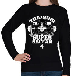 printfashion Training to go super saiyan 4 - Női pulóver - Fekete (253778)