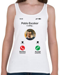 printfashion Escobar calling - Női atléta - Fehér (12587583)