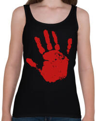 printfashion Véres kéz - Női atléta - Fekete (5537668)