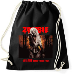 printfashion zombie girl - Sportzsák, Tornazsák - Fekete (1965027)