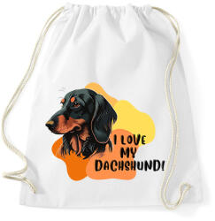 printfashion I love my dachshund - Sportzsák, Tornazsák - Fehér (14382290)