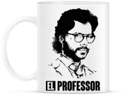 printfashion A nagy pénzrablás - EL RPOFESSOR - fekete fehér - Bögre - Fehér (5344283)