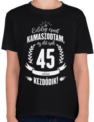 printfashion kamasz-45-white - Gyerek póló - Fekete (603260)