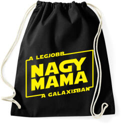 printfashion A legjobb nagymama a galaxisban - Sportzsák, Tornazsák - Fekete (1001740)