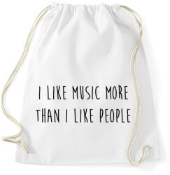 printfashion I like music. . . - Sportzsák, Tornazsák - Fehér (5243725)