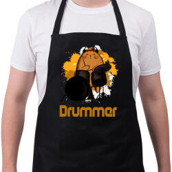 printfashion drummer - Kötény - Fekete (15930620)