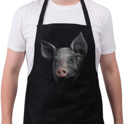 printfashion Malac portré - Kötény - Fekete (4939470)