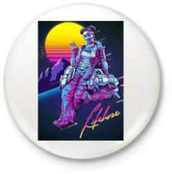 printfashion Lifeline Retro - Apex Legends - Kitűző, hűtőmágnes - Fehér (3080120)