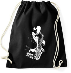 printfashion Love Jazz - Sportzsák, Tornazsák - Fekete (1599876)
