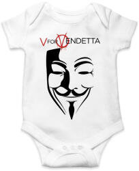 printfashion V for Vendetta - Baba Body - Fehér (2891821)