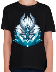 printfashion Démon sárkány - Gyerek póló - Fekete (3669272)