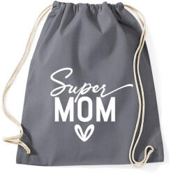 printfashion Super mom fehér - Sportzsák, Tornazsák - Grafitszürke (4784226)