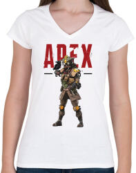 printfashion Bloodhunt - Női V-nyakú póló - Fehér (2427917)