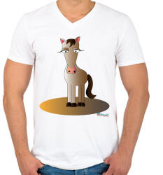 printfashion Méla paci - Férfi V-nyakú póló - Fehér (455137)