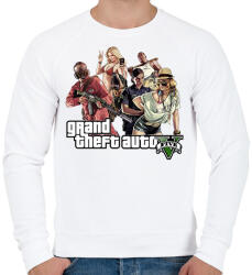 printfashion GTA Logo 2 - Férfi pulóver - Fehér (1773200)