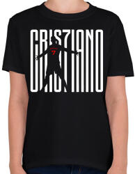 printfashion Cristiano Ronaldo - Gyerek póló - Fekete (13028187)
