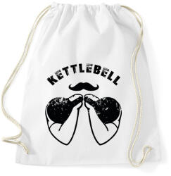 printfashion Bajszos kettlebell - Sportzsák, Tornazsák - Fehér (11723062)
