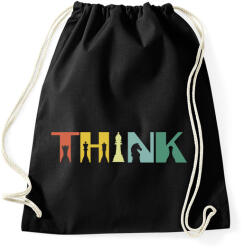 printfashion THINK - Gondolkodj - Sportzsák, Tornazsák - Fekete (7454398)