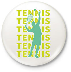 printfashion Tennis - Kitűző, hűtőmágnes - Fehér (7169915)