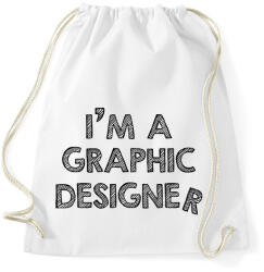 printfashion I'm a graphic designer - Sportzsák, Tornazsák - Fehér (7255919)
