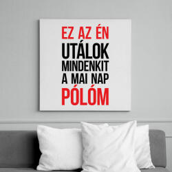 printfashion Ez az én pólóm - fekete - Vászonkép - Fehér (7045457)
