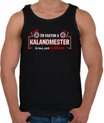 printfashion Én vagyok a Kalandmester. Az lesz, amit én mondok! - Férfi atléta - Fekete (2659211)