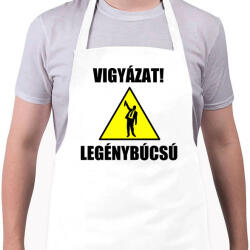 printfashion Vigyázat legénybúcsú - Kötény - Fehér (5304268)