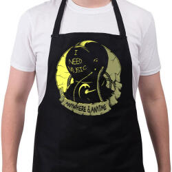 printfashion Kell a zene - Kötény - Fekete (4917030)