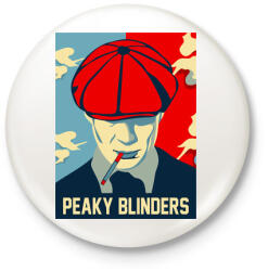 printfashion Peaky Blinders smoke - Kitűző, hűtőmágnes - Fehér (3088807)