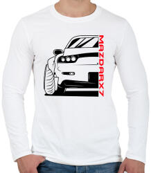 printfashion Mazda RX7 - Férfi hosszú ujjú póló - Fehér (7201930)