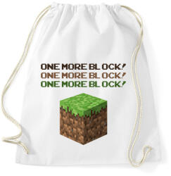 printfashion Minecraft Block - Sportzsák, Tornazsák - Fehér (1262962)
