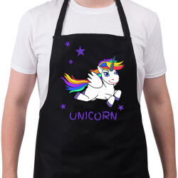 printfashion unikornis - Kötény - Fekete (6031615)