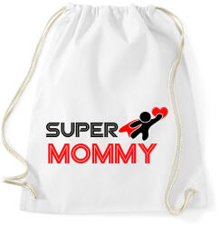 printfashion SUPER MOMMY - Sportzsák, Tornazsák - Fehér (7027842)