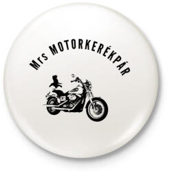 printfashion mrs motorkerékpár - Kitűző, hűtőmágnes - Fehér (3079480)