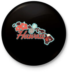 printfashion Hawaii - Kitűző, hűtőmágnes - Fekete (3096355)