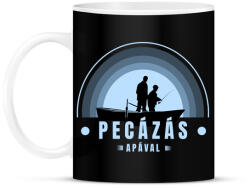 printfashion Pecázás apával - Bögre - Fekete (4833286)