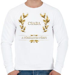 printfashion Csaba - Férfi pulóver - Fehér (2762571)