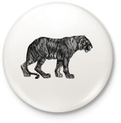 printfashion Macska - Kitűző, hűtőmágnes - Fehér (5154369)